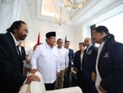 Prabowo Subianto Bertemu Surya Paloh di Gedung NasDem: Saya Hadir untuk Memberi Penghormatan