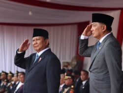 Excited Crowds Welcome Prabowo Subianto and Defense Minister Sjafrie as They Ride Maung After Handover Ceremony